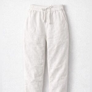Gapbody Lightweight Drawstring Linen Pants - Off White